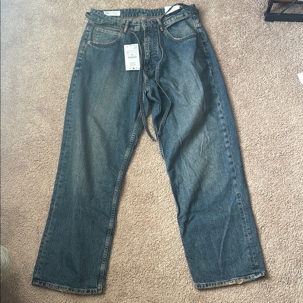 Zara Blue Relaxed Fit Jeans